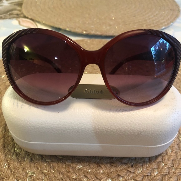 Chloe Accessories - Chloe Red Sunglasses CL2220 C04